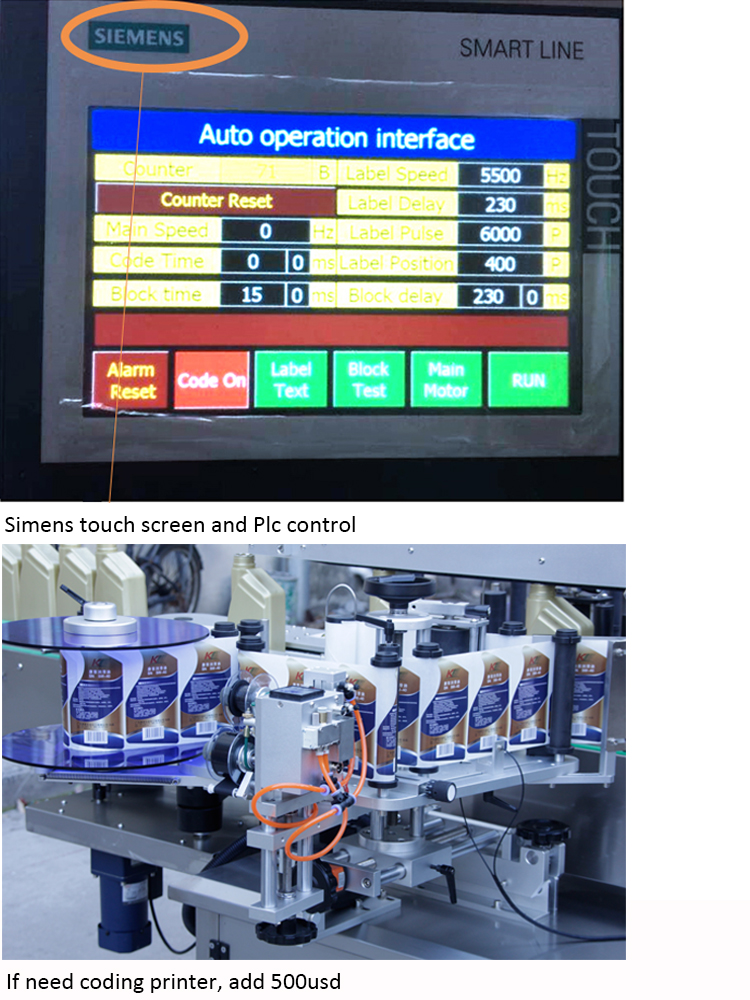 Double Sids μπουκάλι αυτόματη τιμή ετικέτας μηχανή